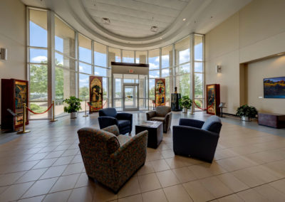 A lobby interior.