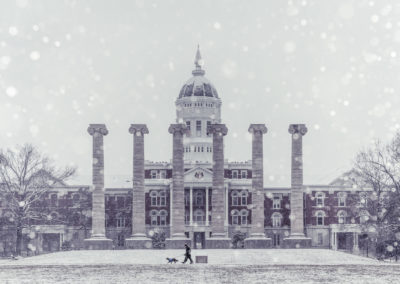 A snow day on campus.