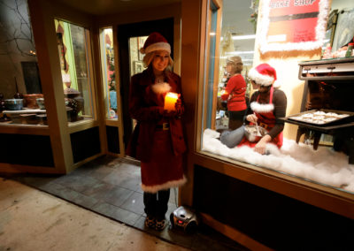 A participant posing with a candle.